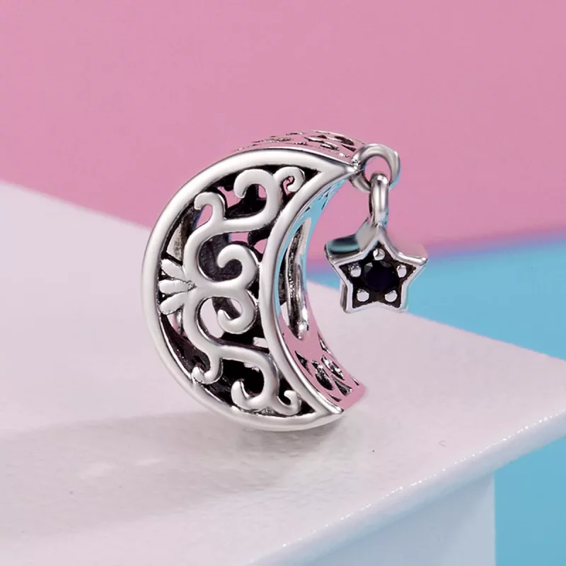 (afbeelding voor) Pandora Style Maan en ster Bedel - SCC483 - Bekijken 4