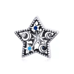 (afbeelding voor) Pandora Style Maan en sterren Bedel - BSC441