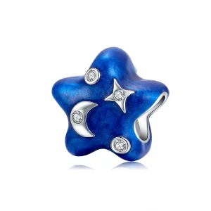 Pandora Style Maanlicht Sterrenhemel Bedel - BSC178 (afbeelding voor) Pandora Style Maanlicht Sterrenhemel Bedel - BSC178
