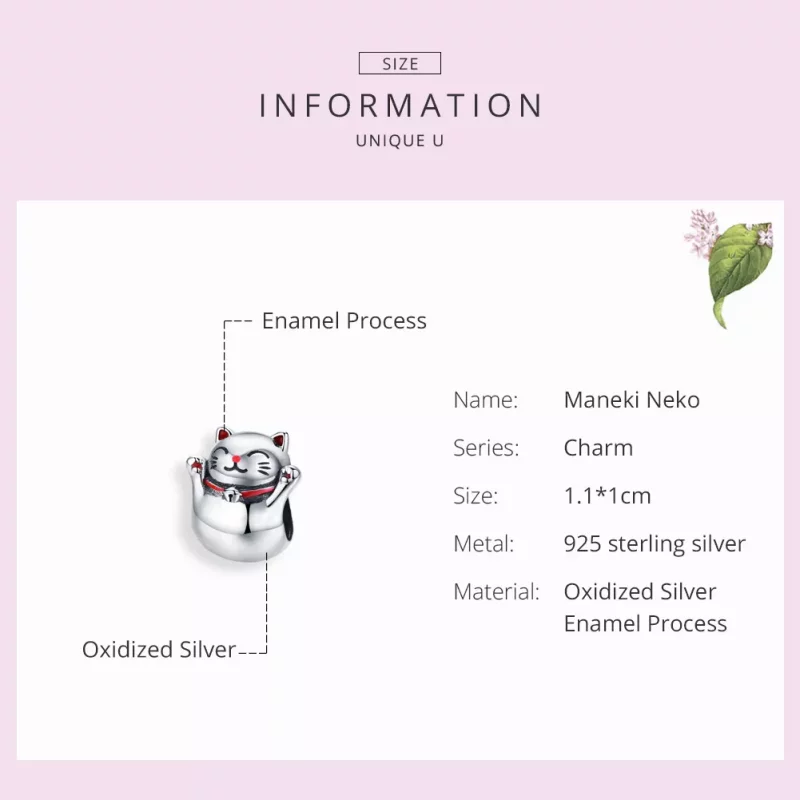 (afbeelding voor) Pandora Style Maneki Neko Bedel - SCC1178 - Bekijken 3