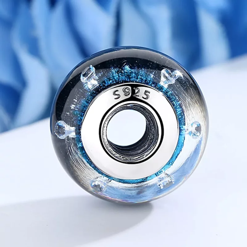 (afbeelding voor) Pandora Style Midnight Bubbling met Murano-glas met schroefdraad Bedel - SCZ028 - Bekijken 3