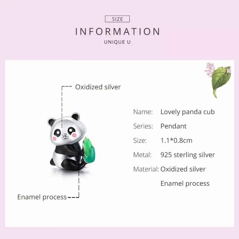 (afbeelding voor) Pandora Style Mooie Panda Welp Bedel - SCC1832 - Bekijken 7