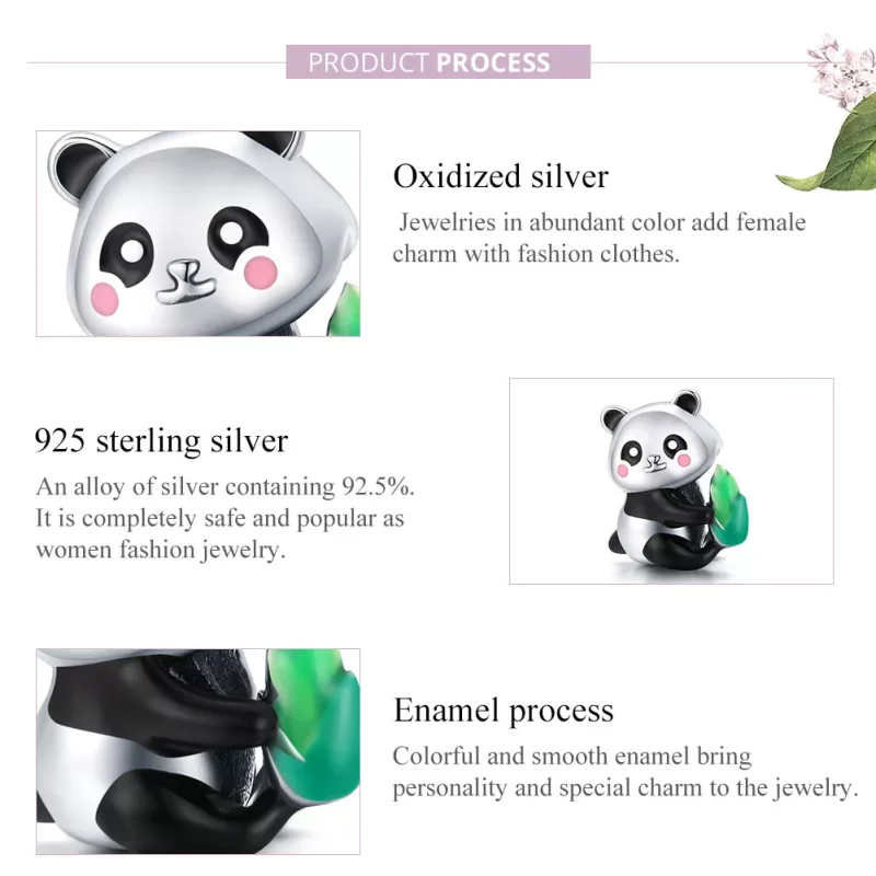 (afbeelding voor) Pandora Style Mooie Panda Welp Bedel - SCC1832 - Bekijken 8