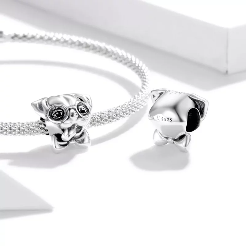 (afbeelding voor) Pandora Style mopshond Bedel - SCC1626 - Bekijken 4