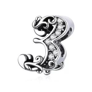 Pandora Style Nummer 3 Bedel - SCC1418-3 (afbeelding voor) Pandora Style Nummer 3 Bedel - SCC1418-3