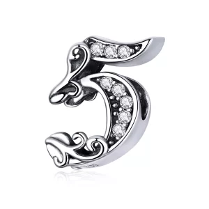 Pandora Style Nummer 5 Bedel - SCC1418-5 (afbeelding voor) Pandora Style Nummer 5 Bedel - SCC1418-5