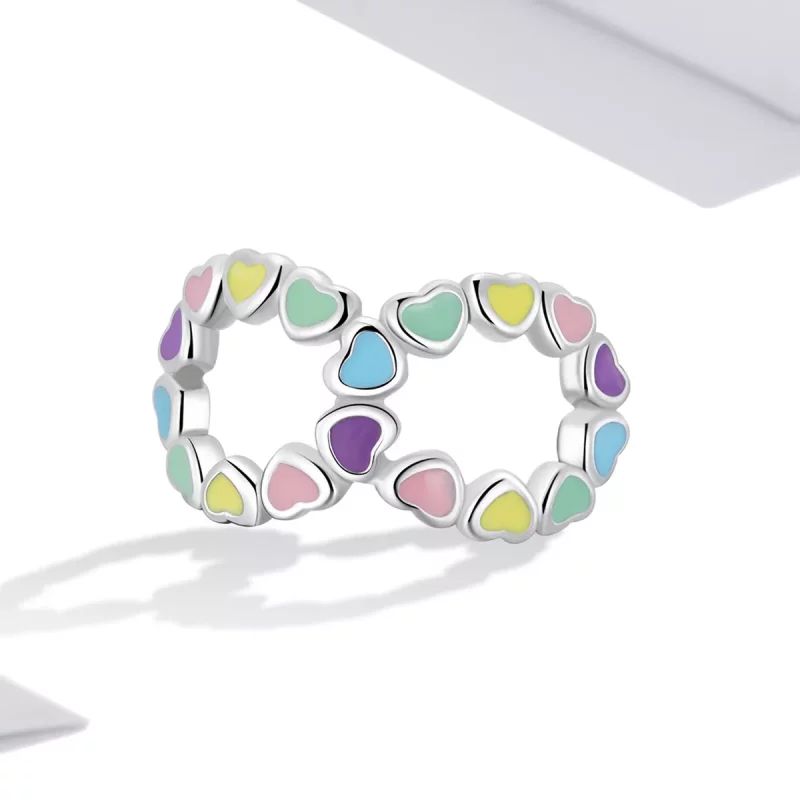 (afbeelding voor) Pandora Style Oneindig Regenboog Hart Bedel - SCC2160 - Bekijken 2