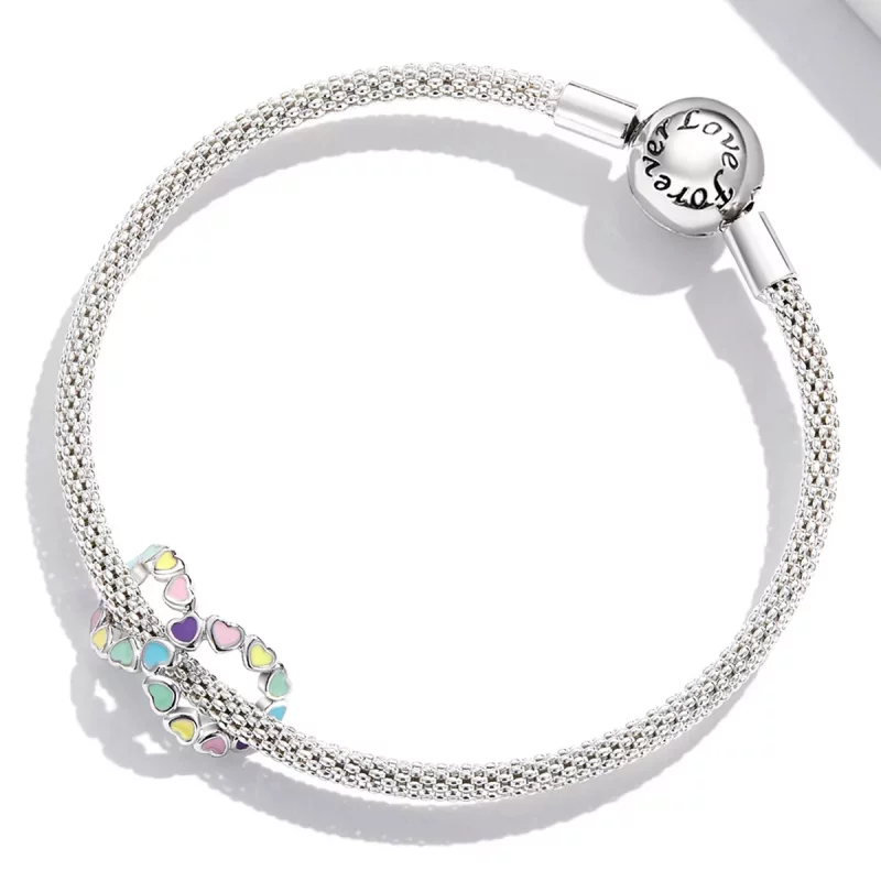 (afbeelding voor) Pandora Style Oneindig Regenboog Hart Bedel - SCC2160 - Bekijken 3