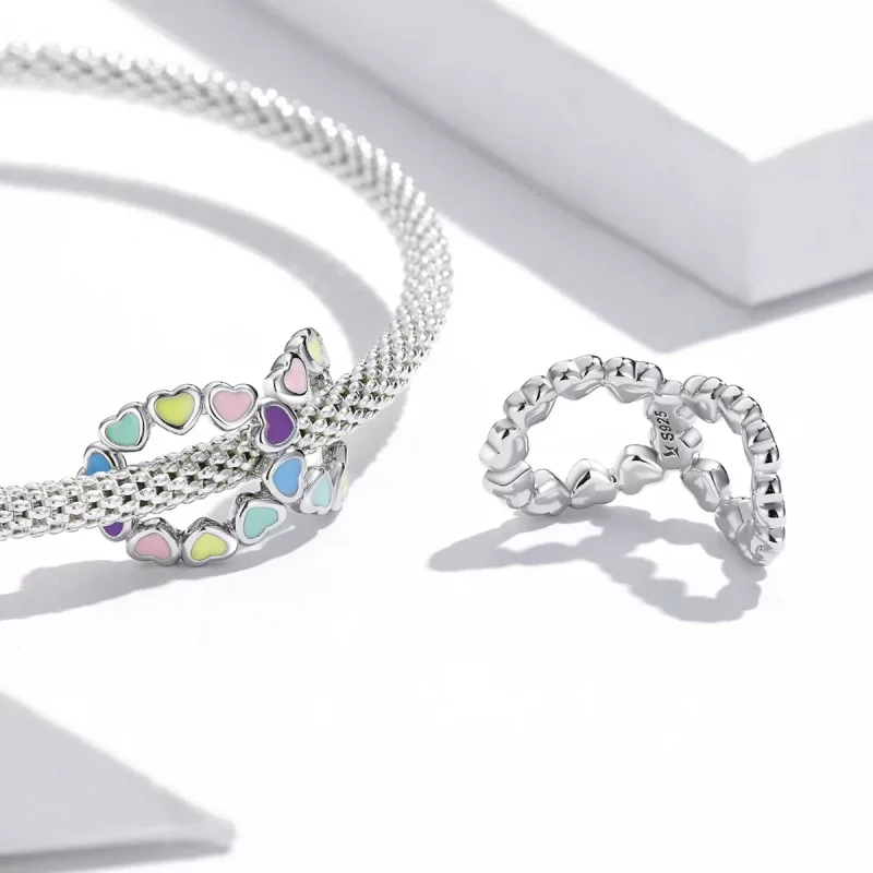 (afbeelding voor) Pandora Style Oneindig Regenboog Hart Bedel - SCC2160 - Bekijken 4