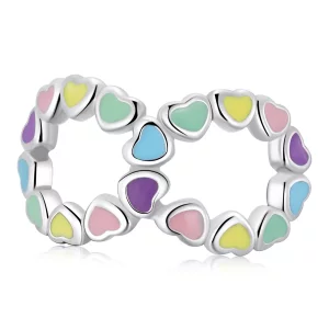 (afbeelding voor) Pandora Style Oneindig Regenboog Hart Bedel - SCC2160