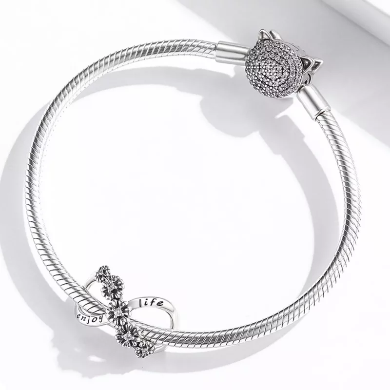 (afbeelding voor) Pandora Style Oneindige bloemen Bedel - SCC2099 - Bekijken 3