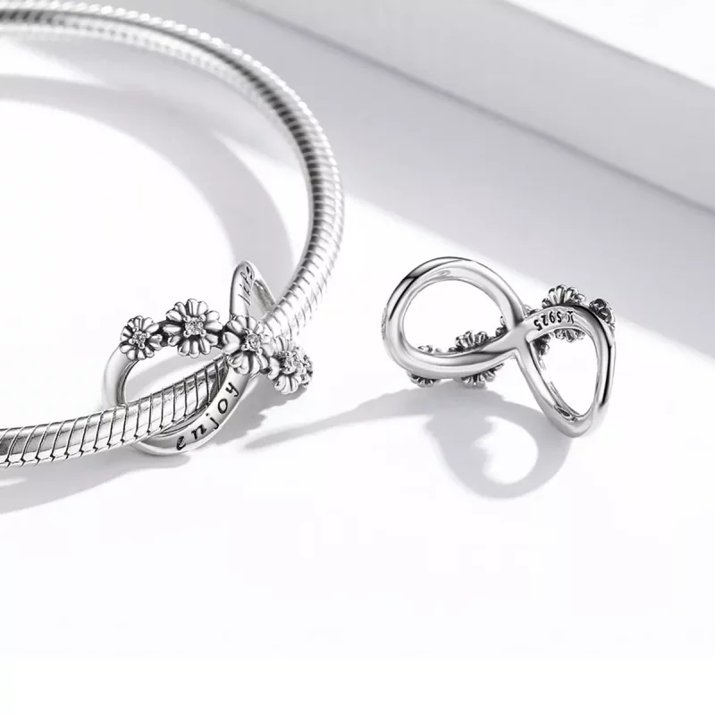 (afbeelding voor) Pandora Style Oneindige bloemen Bedel - SCC2099 - Bekijken 4