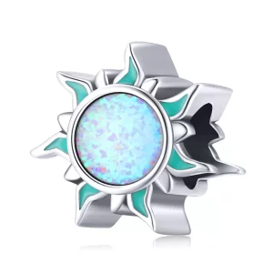Pandora Style Opaal Zonnetje Bedel - BSC509 (afbeelding voor) Pandora Style Opaal Zonnetje Bedel - BSC509