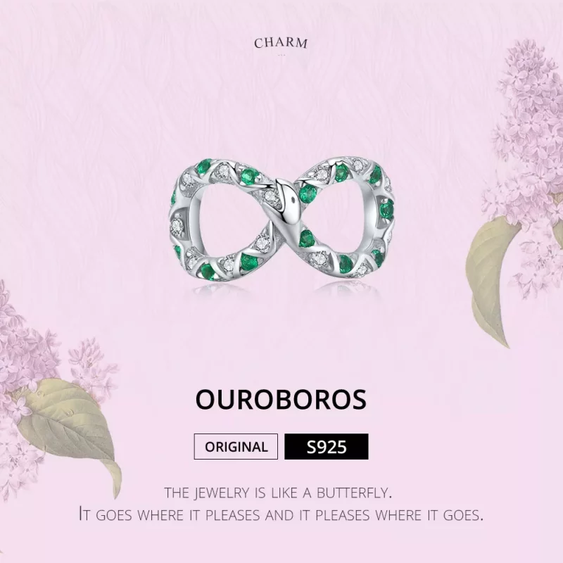 (afbeelding voor) Pandora Style Ouroboros Bedel - BSC186 - Bekijken 6