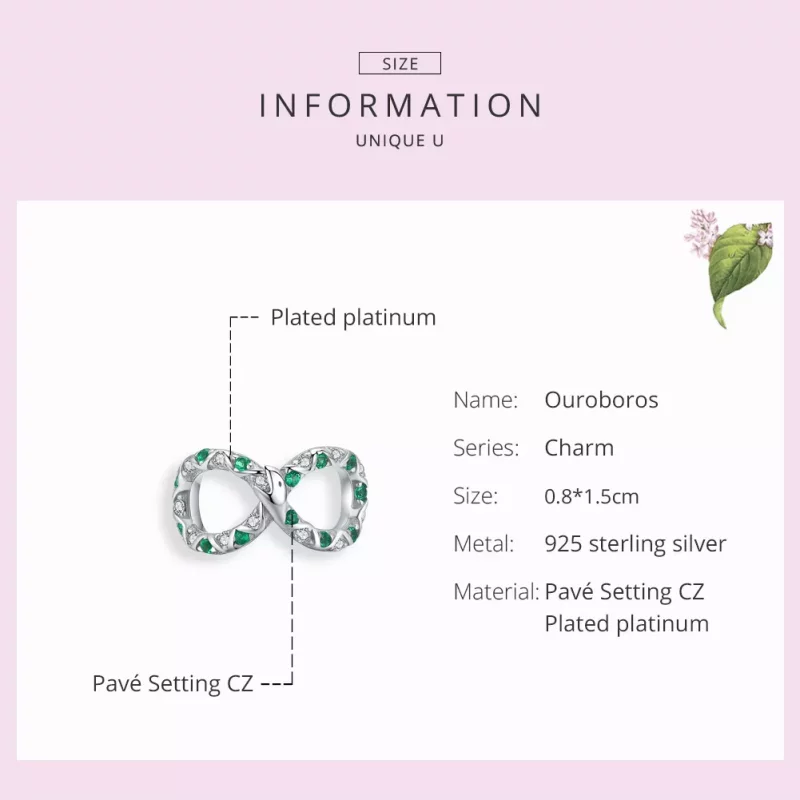 (afbeelding voor) Pandora Style Ouroboros Bedel - BSC186 - Bekijken 7