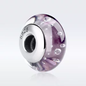 Pandora Style Paars Murano Glas Bedel - SCZ001 (afbeelding voor) Pandora Style Paars Murano Glas Bedel - SCZ001
