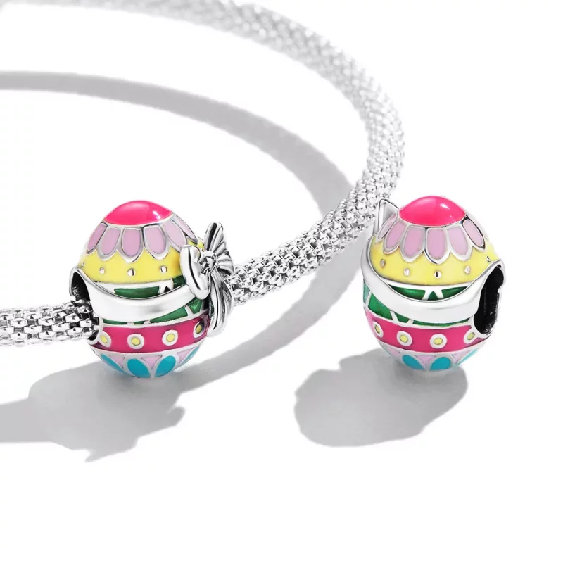(afbeelding voor) Pandora Style Paasei met Strik Bedel - SCC2119 - Bekijken 4