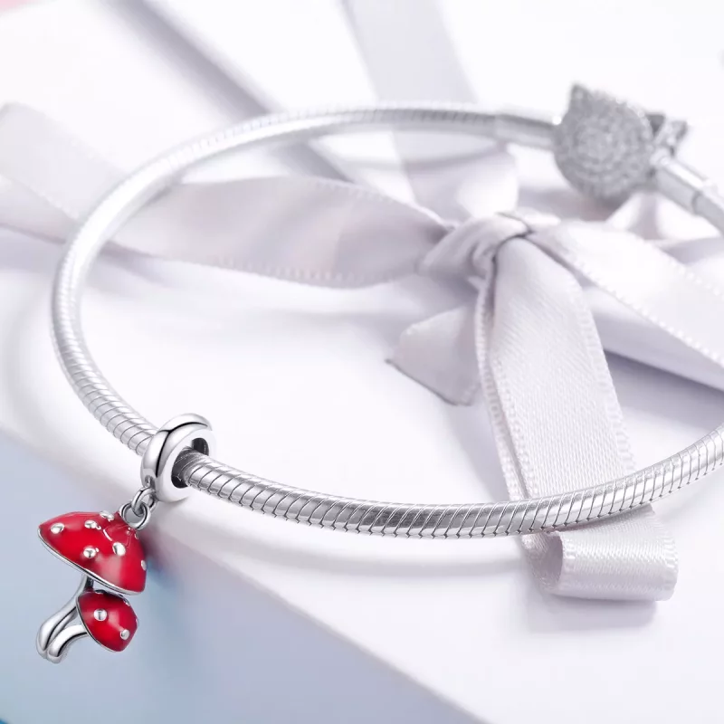 (afbeelding voor) Pandora Style Paddestoel Hangende Bedel - SCC1060 - Bekijken 3