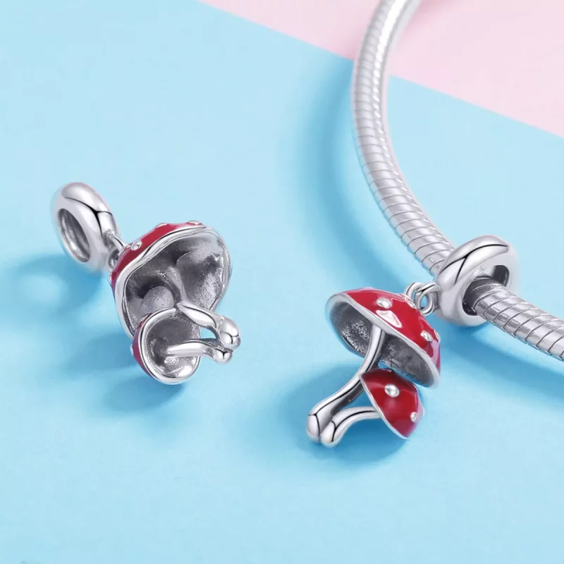 (afbeelding voor) Pandora Style Paddestoel Hangende Bedel - SCC1060 - Bekijken 4