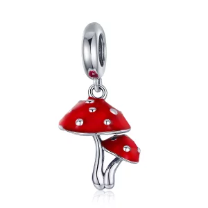 Pandora Style Paddestoel Hangende Bedel - SCC1060 (afbeelding voor) Pandora Style Paddestoel Hangende Bedel - SCC1060