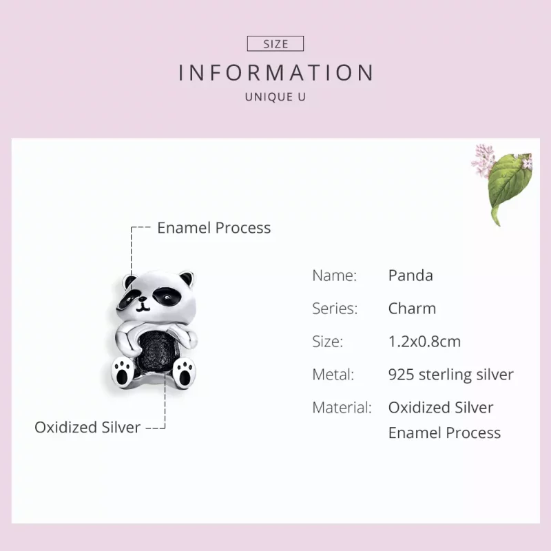 (afbeelding voor) Pandora Style Panda Bedel - SCC1175 - Bekijken 3