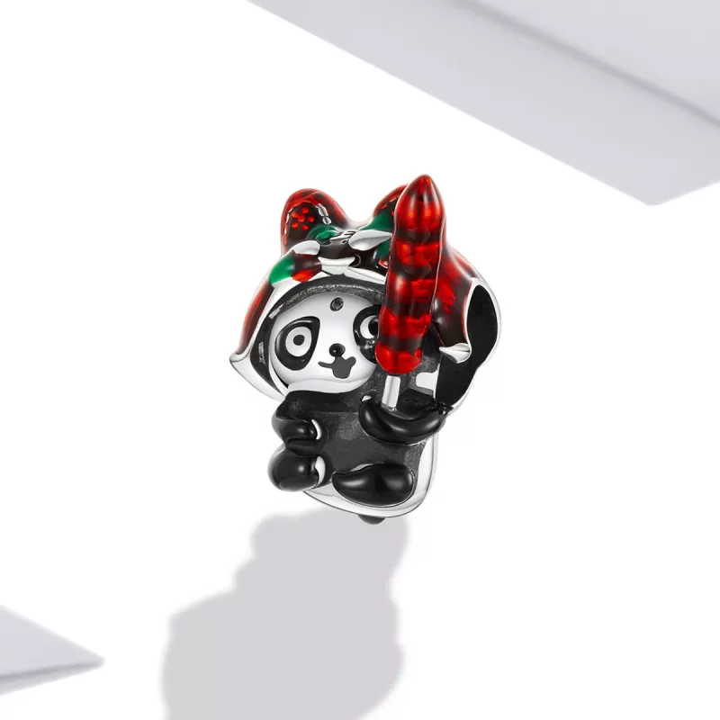 (afbeelding voor) Pandora Style Panda met Tijgerhoed Bedel - SCC2105 - Bekijken 2