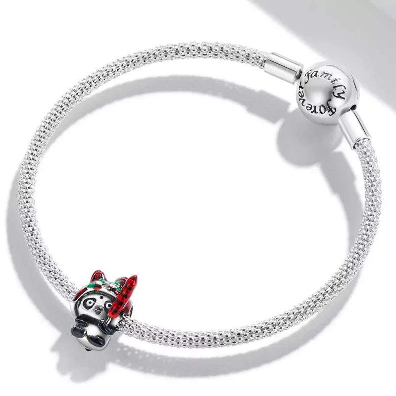 (afbeelding voor) Pandora Style Panda met Tijgerhoed Bedel - SCC2105 - Bekijken 3