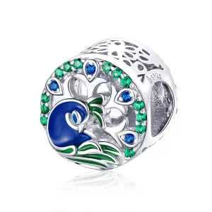 (afbeelding voor) Pandora Style pauw Bedel - BSC037