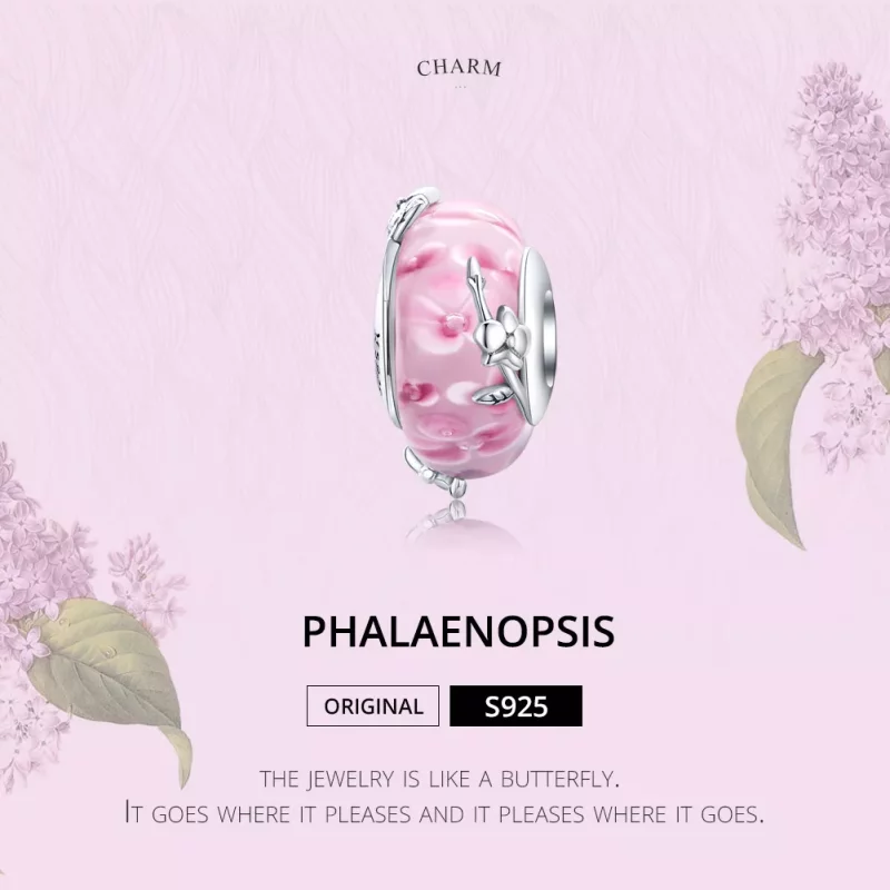 (afbeelding voor) Pandora Style Phalaenopsis Bedel - SCC1281 - Bekijken 2