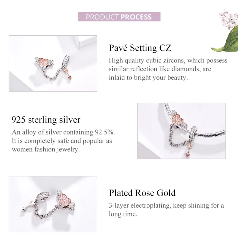 (afbeelding voor) Pandora Style Pijl van Cupido Veiligheidsketting - SCC1208 - Bekijken 4