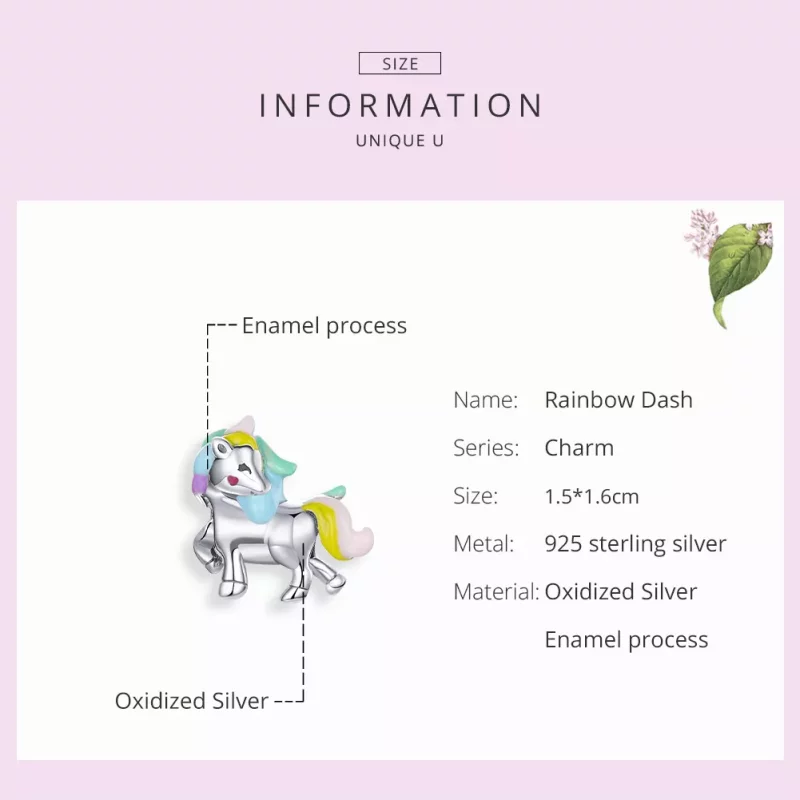 (afbeelding voor) Pandora Style Rainbow Dash Bedel - SCC1500 - Bekijken 7