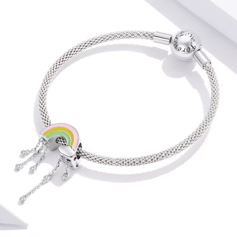 (afbeelding voor) Pandora Style Regenboog Glimlach Bedel - BSC418 - Bekijken 3