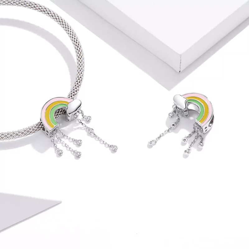 (afbeelding voor) Pandora Style Regenboog Glimlach Bedel - BSC418 - Bekijken 4
