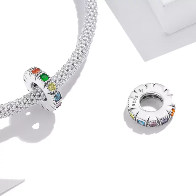 (afbeelding voor) Pandora Style Regenboog Steen Spacer Bedel - BSC473 - Bekijken 4