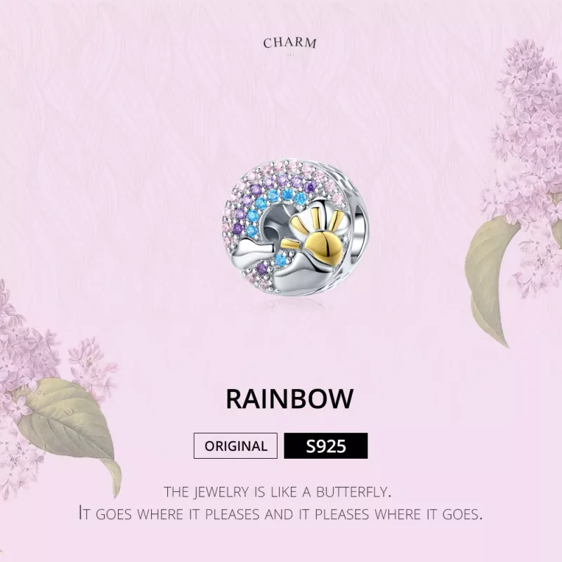 (afbeelding voor) Pandora Style Regenboog & Zon Bedel - SCC1255 - Bekijken 2