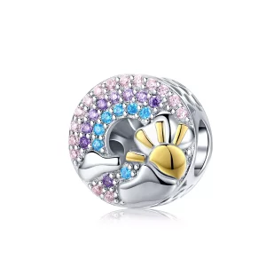 (afbeelding voor) Pandora Style Regenboog & Zon Bedel - SCC1255