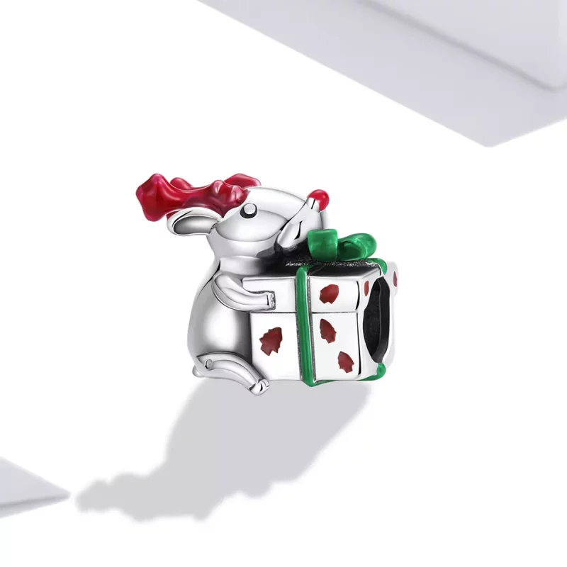(afbeelding voor) Pandora Style Rendieren die geschenken geven Bedel - BSC540 - Bekijken 2