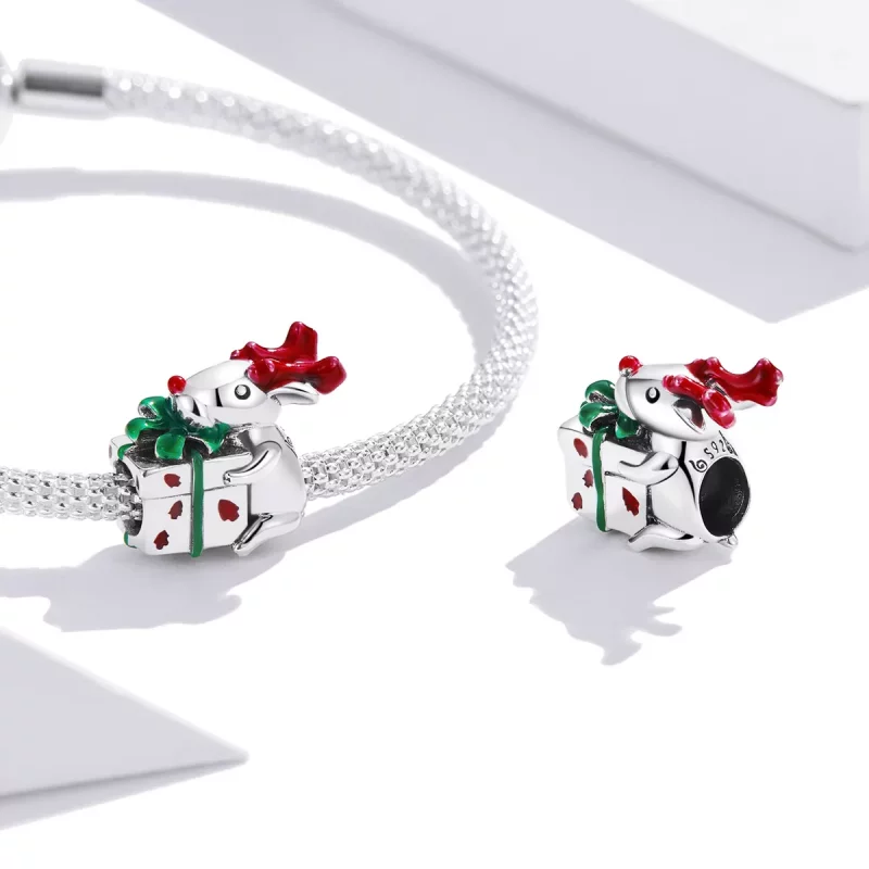 (afbeelding voor) Pandora Style Rendieren die geschenken geven Bedel - BSC540 - Bekijken 4