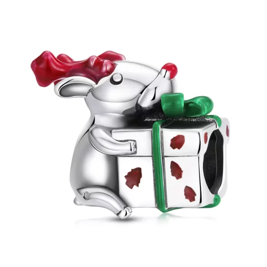 (afbeelding voor) Pandora Style Rendieren die geschenken geven Bedel - BSC540