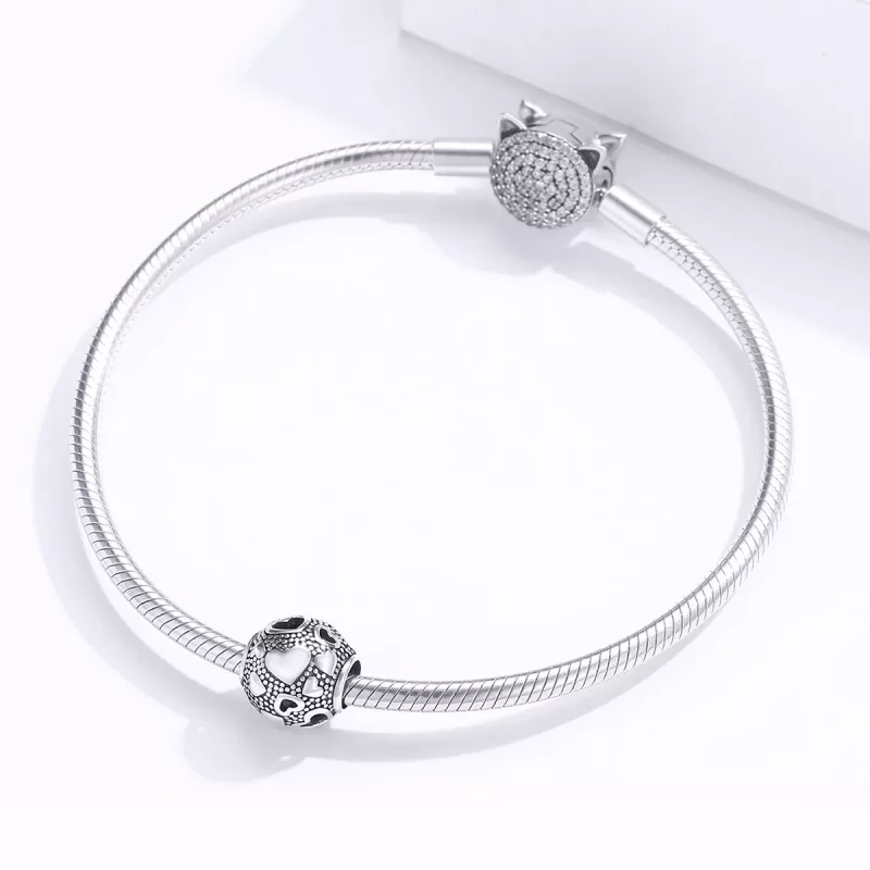 (afbeelding voor) Pandora Style Retro Hart Bedel - SCC1451 - Bekijken 3