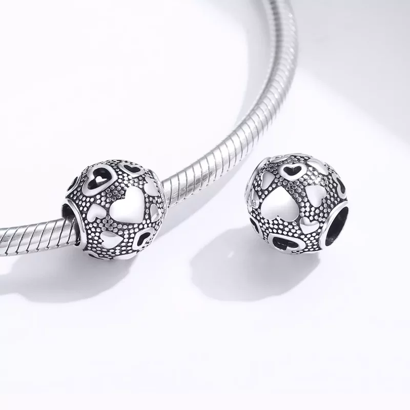 (afbeelding voor) Pandora Style Retro Hart Bedel - SCC1451 - Bekijken 4