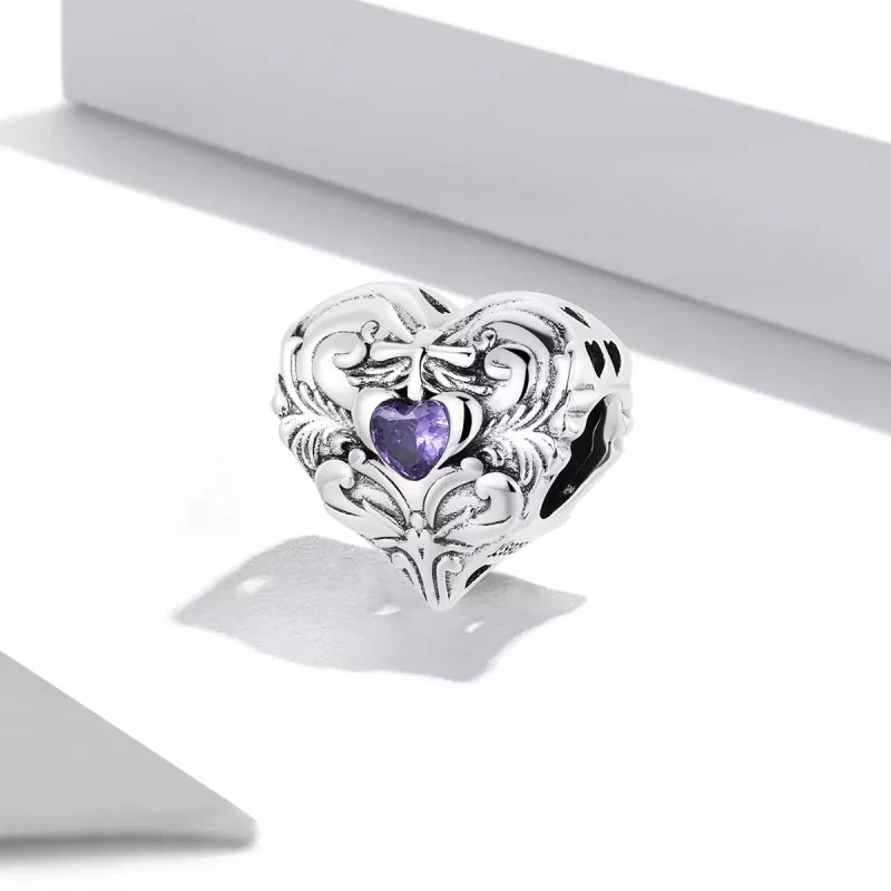 (afbeelding voor) Pandora Style Retro Hart Bedel - SCC2158 - Bekijken 2