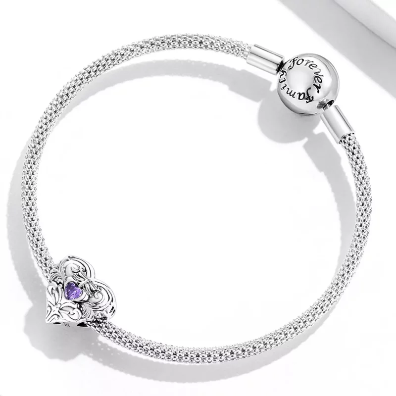 (afbeelding voor) Pandora Style Retro Hart Bedel - SCC2158 - Bekijken 3