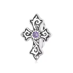 (afbeelding voor) Pandora Style Retro Patroon Kruis Bedel - BSC583