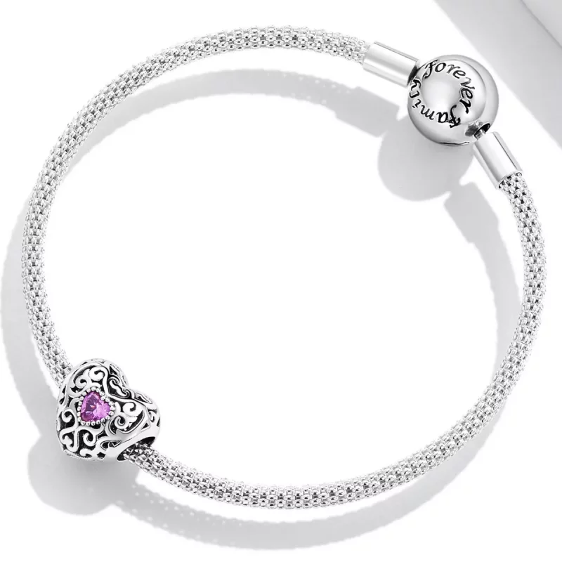 (afbeelding voor) Pandora Style Retro Patroon Liefde Bedel - SCC2136 - Bekijken 3