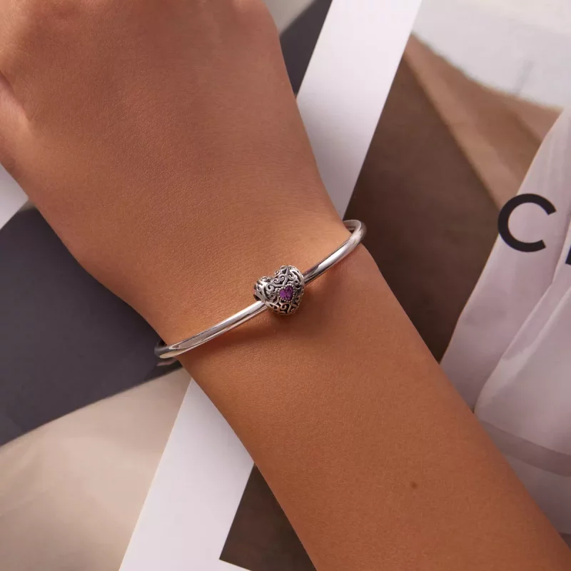 (afbeelding voor) Pandora Style Retro Patroon Liefde Bedel - SCC2136 - Bekijken 5