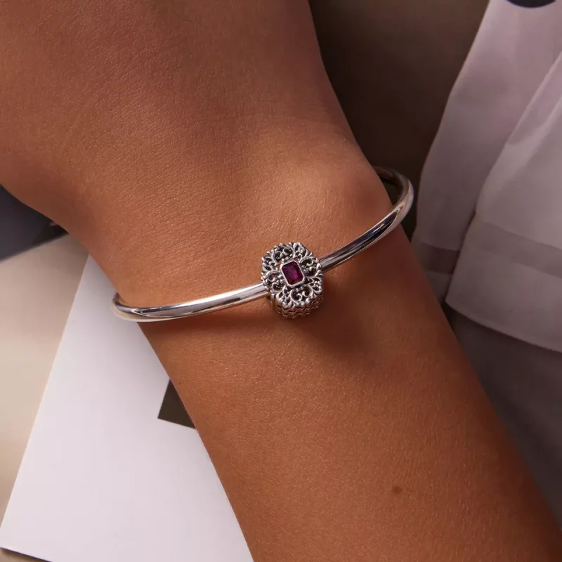 (afbeelding voor) Pandora Style Retro Patroon - Zirkonium Bedel - SCC2152 - Bekijken 5