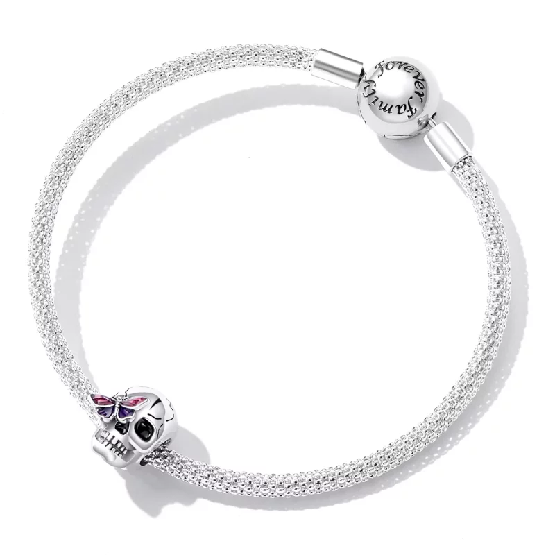 (afbeelding voor) Pandora Style Retro Schedel Bedel - SCC2232 - Bekijken 5