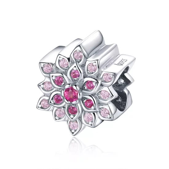 (afbeelding voor) Pandora Style Rode Lotus Bedel - BSC038
