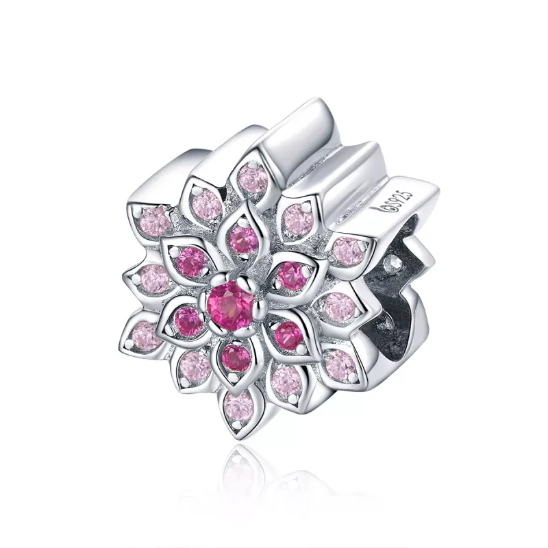 (afbeelding voor) Pandora Style Rode Lotus Bedel - BSC038